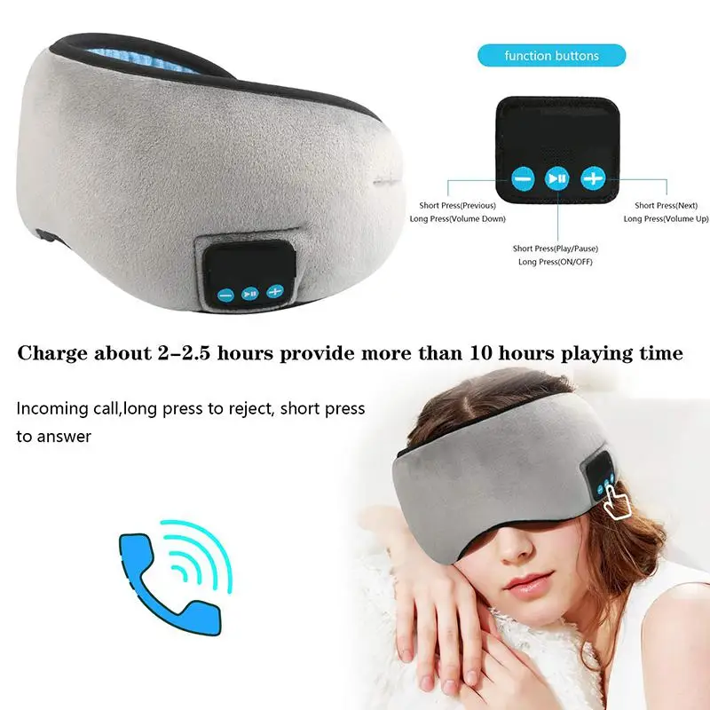 TWISTER. CK маска для сна с Bluetooth Беспроводная Bluetooth маска для сна Наушники дорожные тени для глаз со встроенными динамиками микрофон