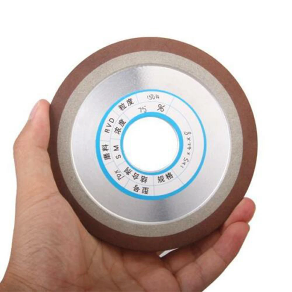 Diamond Grinding wheel Hard Steel 1-Tapered Polished Alloy 125mm Grit 180