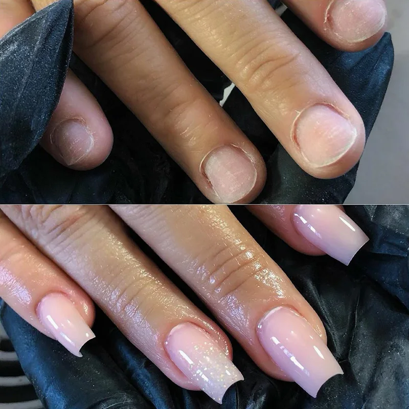 Строитель УФ гель для наращивания ногтей Дизайн ногтей формы зажимы нетканые шелковые гель для строительства стекловолокна ногти французский маникюр