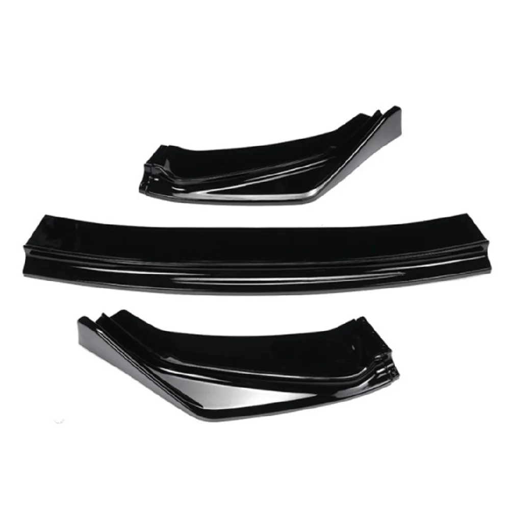 Universal 3-piece car front bumper lip body kit, spoiler splitter, carbon  fiber bumper duck lip splitter applicable for honda- - AliExpress