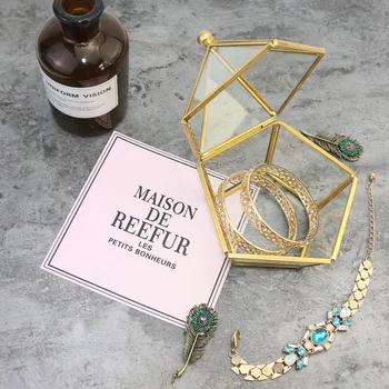 

1pc European style Pentagon Various Irregular Glass Geometric Succulent Planter Vase Pot Terrarium Container