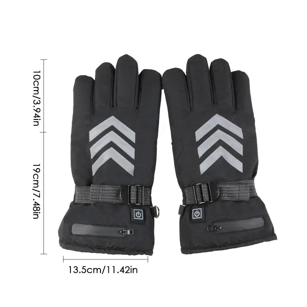 Зимняя грелка для рук Электрические теплые перчатки перезаряжаемые перчатки с подогревом на батарейках велосипедные мотоциклетные лыжные перчатки - Цвет: us