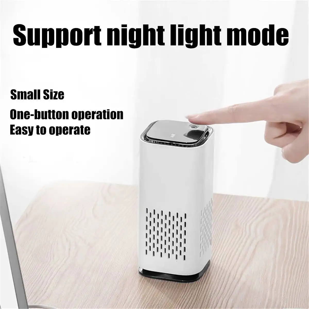 

Mini Ozone Generator Deodorizer Air Purifier USB Rechargeable egative ion sterilization small household air purifier Clear Odor