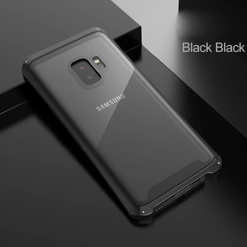 Роскошный металлический чехол S9 для samsung S9, металлический корпус, оправа закаленное стекло, защита от падения, чехол для samsung Galaxy S9, защитный чехол, Funda