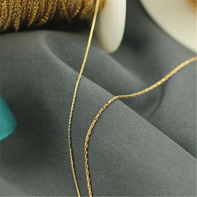 100% 14K Gold Filled Beading Chain Chain 0.67MM Chain Necklace Gold jewelry Minimalist Gold Filled Chain DIY Jewelry