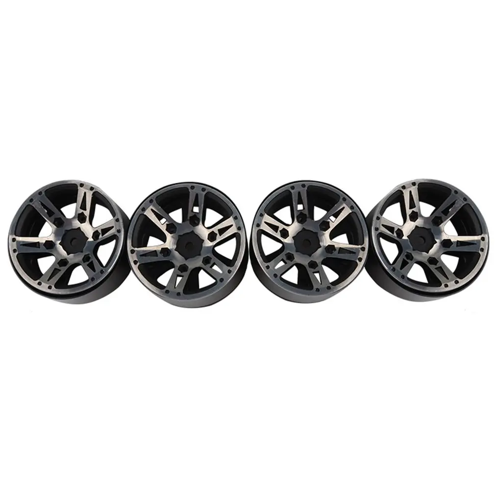 New4PCS 1,9-дюймовый тяжелый металлический замок шины Колесные втулки обод набор для SCX10 90046 D90 trx-4 1/10 RC Гусеничный автомобиль аксессуары