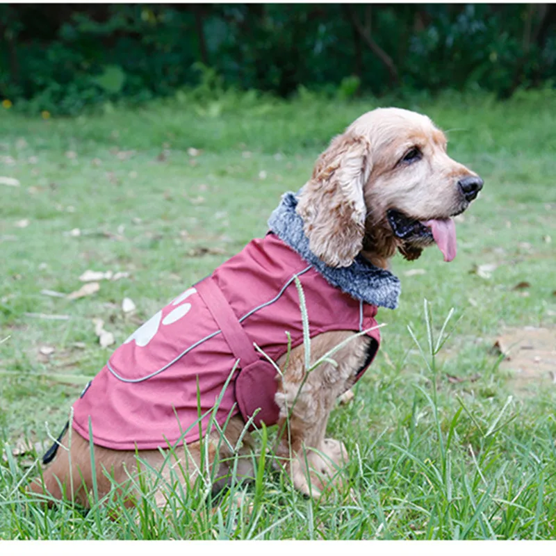 Погодные пальто для собак Лофт Реверсивный зимний жилет для собак водонепроницаемая куртка для домашних животных доступна в экстра Smal до Экстра больших размеров 23 AugZ5
