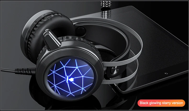 N1 3,5 мм USB стерео проводные Игровые наушники игровая гарнитура над ухом RGB с микрофоном Голосовое управление для ноутбука компьютера геймера PUBG