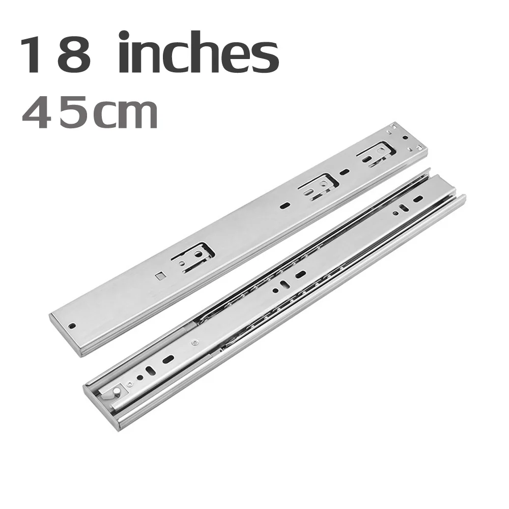 

1 Pair Kitchen Cabinet Drawer Rails Hardware Drawer Slides Quiet Sliding Cushion Cap Sliding Door Locks