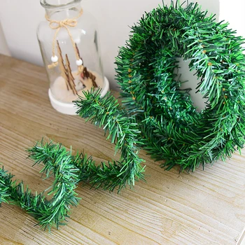 55M Green Leaf Vine Corridor Decorative Flowers Wreaths Garden Decor Artificial Fake Plants Christmas Decoration For Home