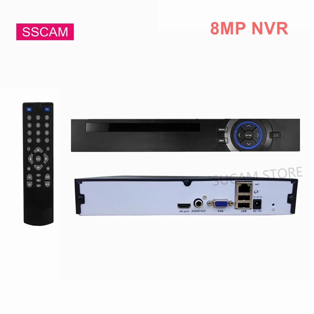 16 Channel 32Channel 8MP H.265 ONVIF NVR 4K P2P Motion Detection Network Video Recorder for 2MP 4MP 5MP 8MP IP Cameras XMEye APP