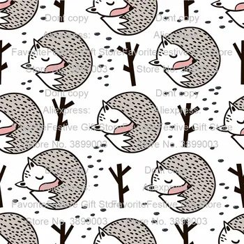 

hedgehog cute animal kawaii Fabric Patchwork Sewing Material DIY Handmade Garment Clothing Quilting