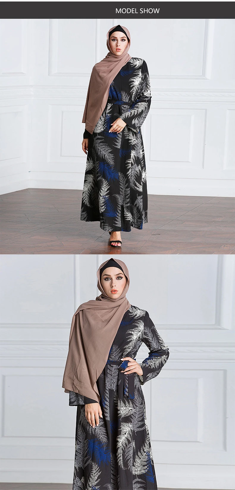 Мусульманское исламское платье женское с принтом скромное абайя, арабское марокканское кафтан на шнуровке макси платья Дубай арабское Кимоно длинное платье M-7XL