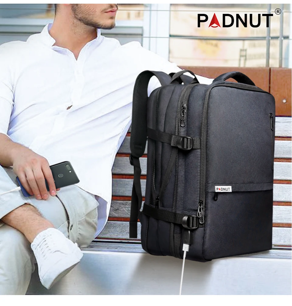 Рюкзак для ноутбука 15,6, мужские рюкзаки, Мужской Водонепроницаемый Школьный рюкзак с защитой от кражи, большая деловая дорожная сумка, рюкзак с USB зарядкой