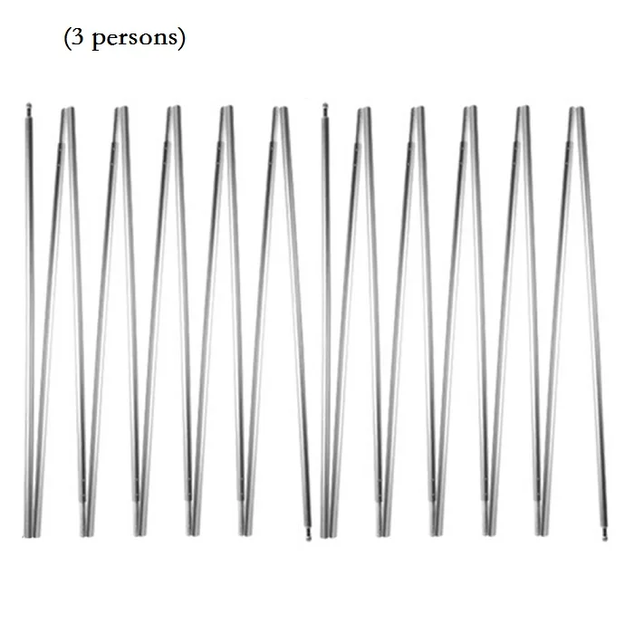 Открытый Многофункциональный тент полюс Кемпинг Тент стержень стенд расширение двери железный каркас навес Прихожая стержень Палатка аксессуары - Цвет: Type C 3 persons