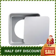 6/8/10 дюймов Алюминий пресс-форм с антипригарным покрытием квадратная форма для выпечки в форме чизкейк мусс шифон Пан Формы для выпечки инструменты со съемным дном