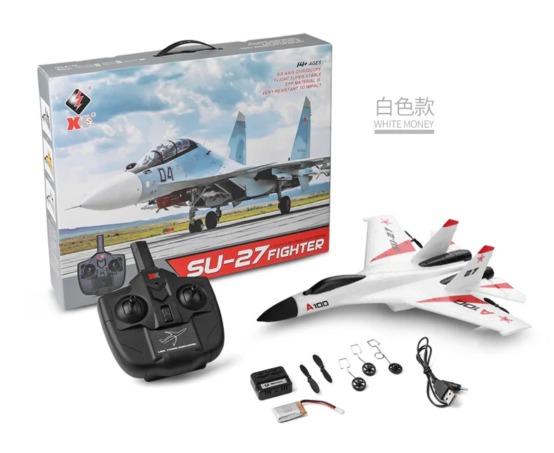 WLtoys XK A100 RC Flugzeug Сделай Сам самолет Ar крыло планер дистанционного управления Самолет Su 27 J 11 2,4G 340 мм 3CH модель длинный диапазон RC