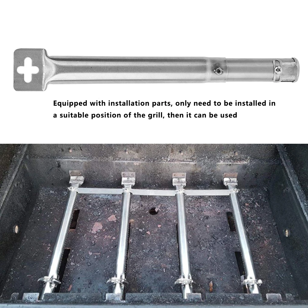 4pcs Universal Straight Pipe BBQ Grill Tube Burners Stainless Steel Gas