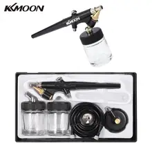 KKmoon Высокая распылительная сифонная подача Аэрограф одиночное действие набор воздушных кистей для макияжа художественная живопись тату Маникюр 0,8 мм пистолет-распылитель