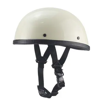 

Motorcycle German Half Face Helmet Chopper Cruiser Biker Scooter Half Helmet Skull Cap Hat Chopper Bobber Biker