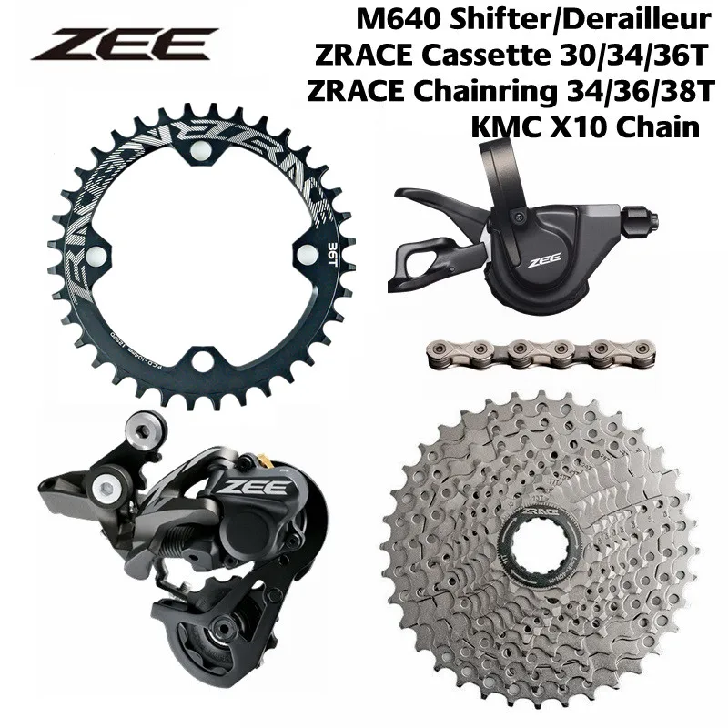 Shimano ZEE M640 10 s скоростей задний переключатель + триггерный передач ZRACE 11-34T 11-36T