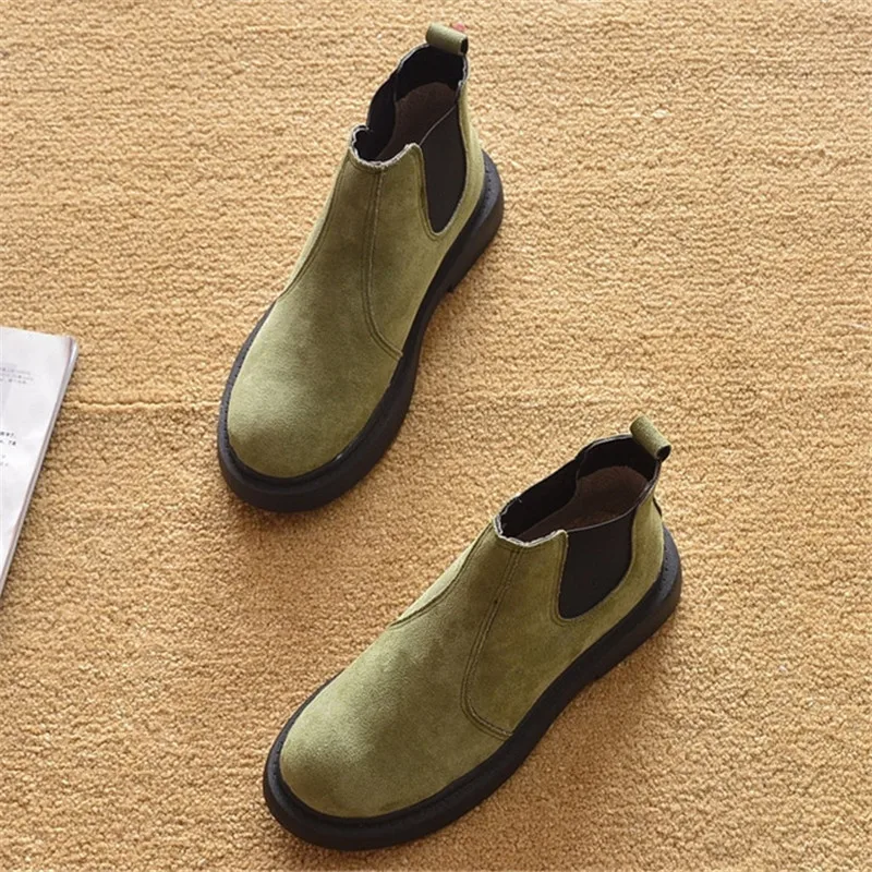 2020 New Spring Autumn Flat with Short Ankle Boots For Woman Leopard Prints  Lace Up Female Ankle Western Boots Platform Shoes  (9)
