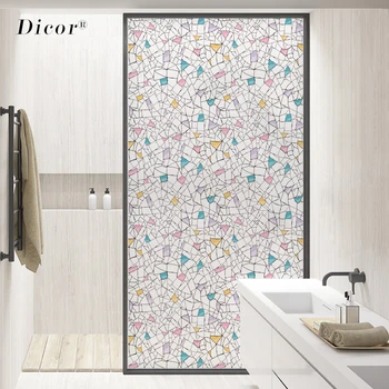 

1 Pcs 45x200cm Stained Window Decorative Films Frosted Opaque Glass Privacy Film For Bathroom Accessories Shower Room Glass Door