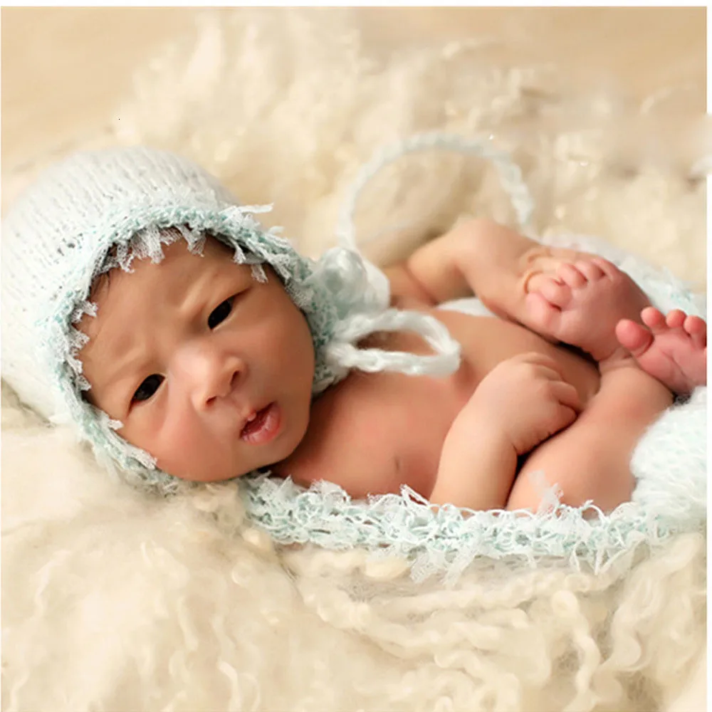 Реквизит для фотосессии новорожденных аксессуары мягкая мохеровая шапочка вязаные крючком шапки для новорожденных Детские реквизит для фото младенца детские шапки Fotografia