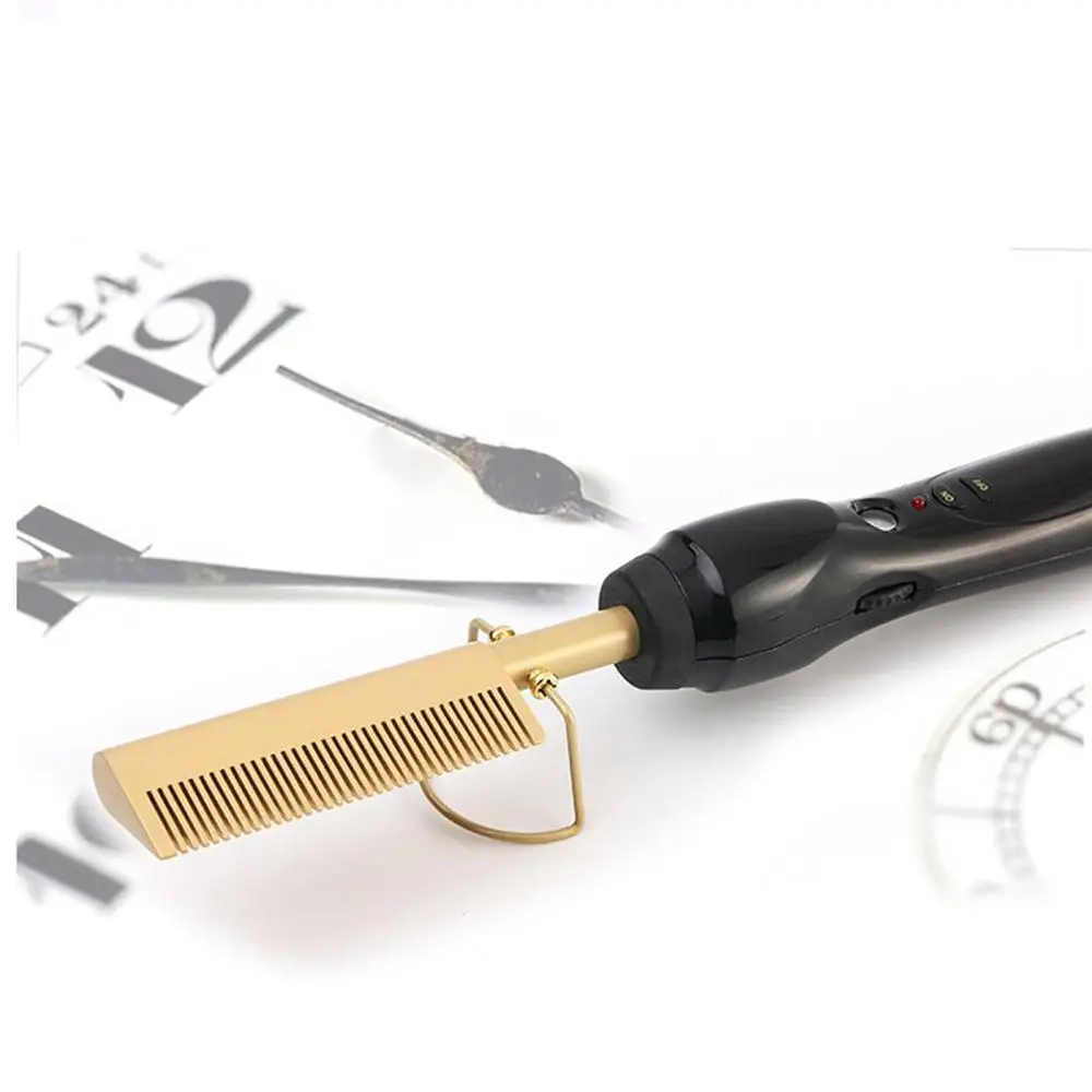 

Hair Straightener Flat Irons Brush Hot Heating Comb Hair Straight Styler Corrugation Curling Iron Hair Curler Comb