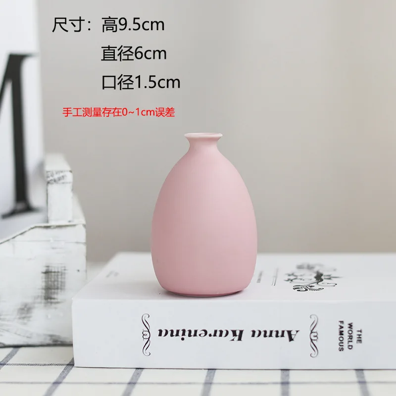 4pcs/set Ceramic Creative Desk Vase Flower Pot Desk Vase Ornament for Home Office Desktop Decoration Crafts
