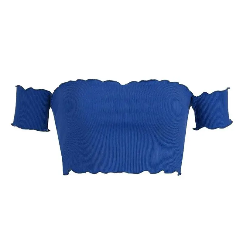 Summer Women Solid Crop Tops Casual Short Sleeve Fashion Off Shoulder Vest Tanks Top Sexy Clothing tank top women crop 5 Colors