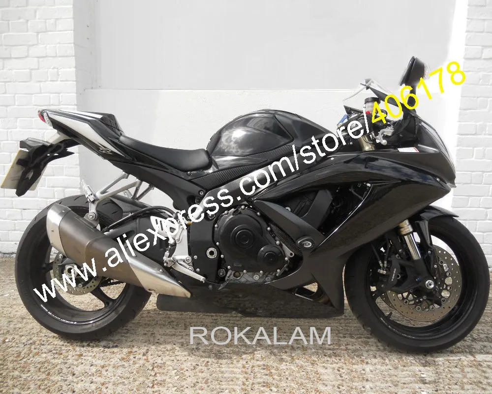 Полностью черный для Suzuki GSXR 600 750 2008-2010 K8 08 09 10 комплект обтекателей мотоциклов