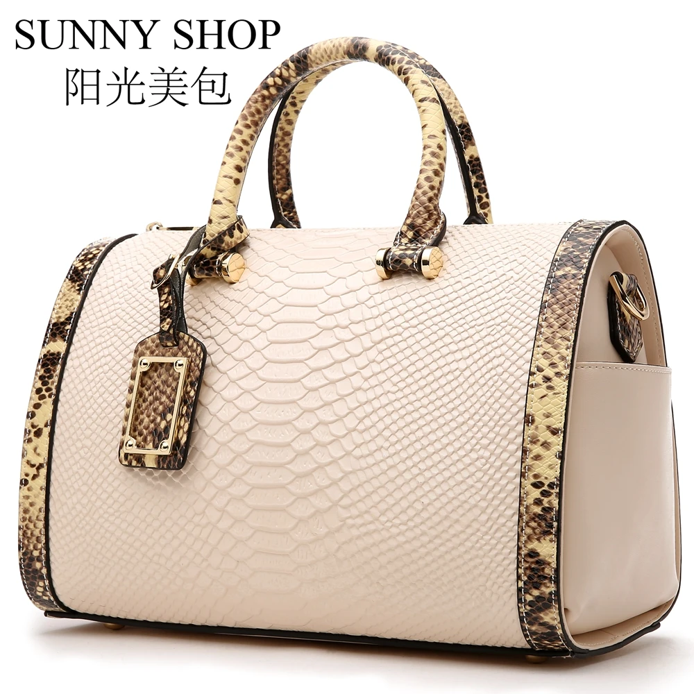 Sunny Winkel Designer Handtassen Hoge Kwaliteit Echt Lederen Schoudertas Vrouwen Mode Handtas Grote Boston Bag Serpentine Patroon Sunny Winkel Designer Handtassen Hoge Kwaliteit Echt Lederen Schoudertas Vrouwen Mode Handtas Grote Boston Bag Serpentine Patroon