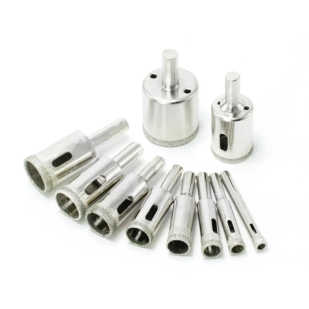 Glass Hole Opener Ceramic Ceramic Glass Emery Reaming Polishing Beads Round Tool Drill Set 6Mm Set - Цвет: 10PC