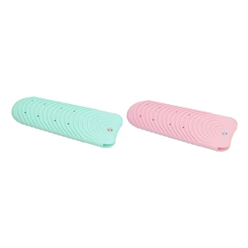

2 Pcs Hair Straightener Pouch,Heat Resistant Mat Holder for Flat Iron Curling Iron Hot Hair Tools Green & Pink
