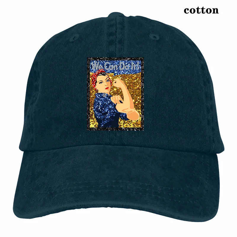Блестящая бейсбольная кепка rosie the riveter для мужчин и женщин, Кепка-Дальнобойщик, модная Регулируемая Кепка - Цвет: 3-Navy
