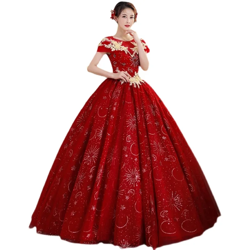 Vinho vermelho vestido de princesa vestido medieval vestido renascentista  traje gótico vitoriano/maria antoinette/guerra civil/colonial belle ball