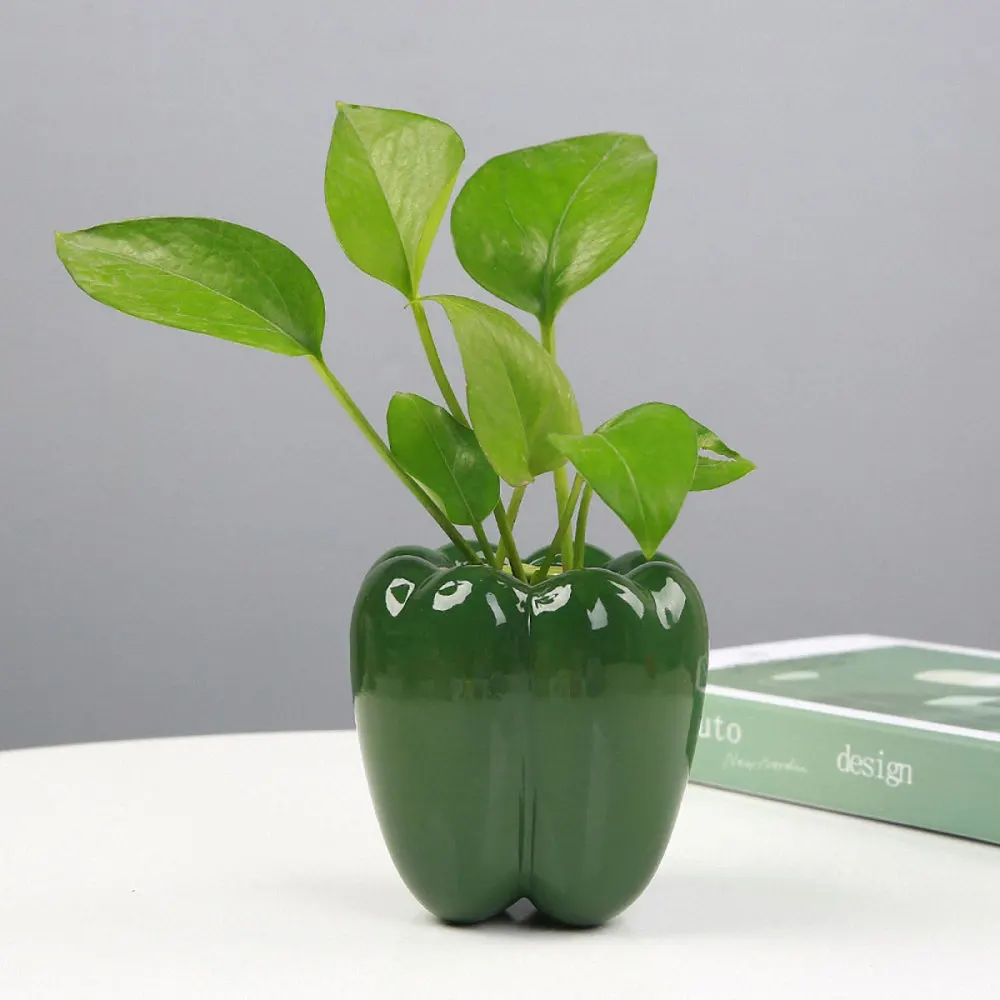 1 шт. керамическая ваза плантатор в форме перца банка для хранения цветочный