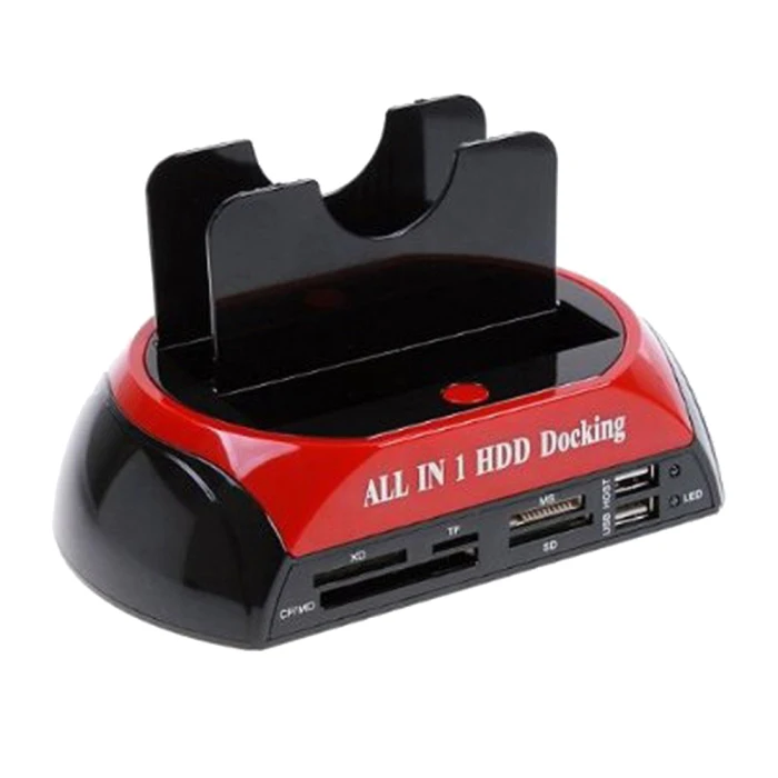Все в 1 IDE SATA HDD док-станция Dual USB 3,0 картридер LSMK99