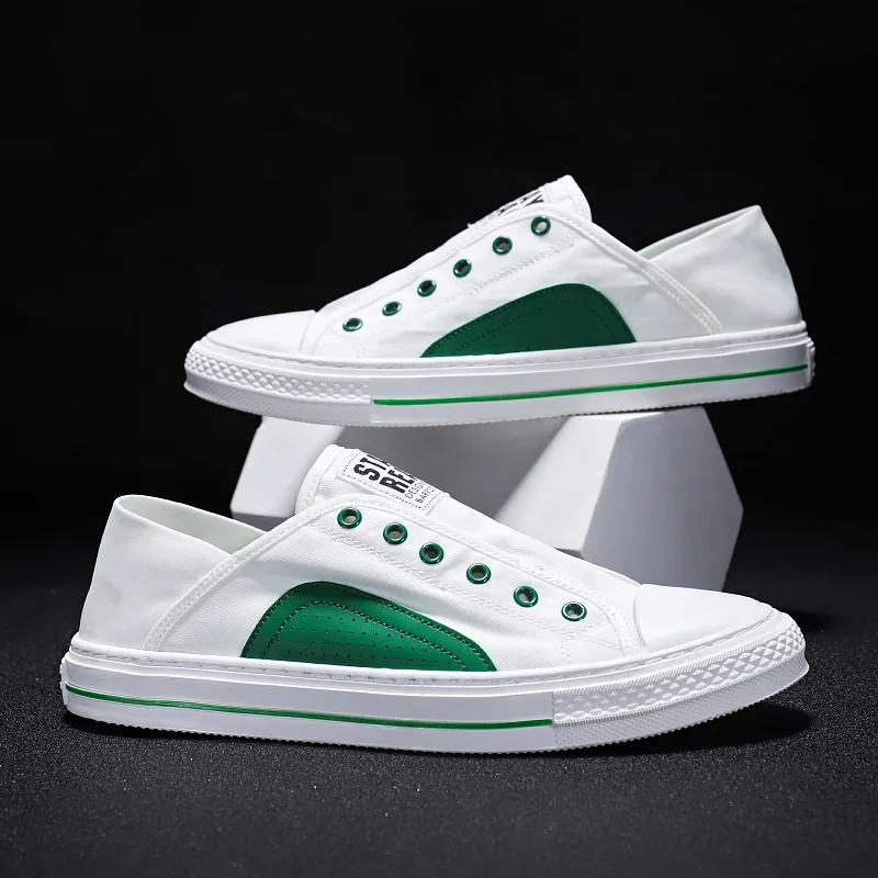 

Canvas Shoes Men's Autumn 2020 New Style Slip-on Loafers Shoes White Shoes Versatile Shoe Men's Trendy Shoes Spring