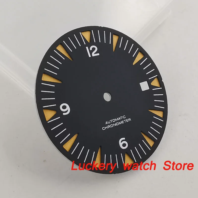 31 мм черный циферблат подходит для Miyota 8215, Mingzhu DG2813, ETA2824 2836 movement-BP22