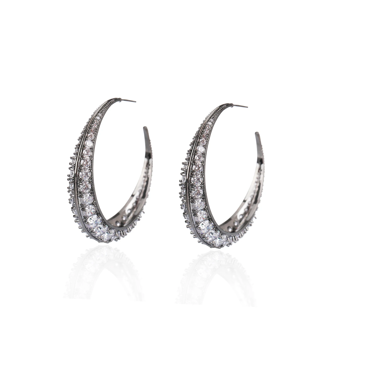 Beauty Cubic Zircon Earrings for Wedding Bride CZ Hoop Earring for Women,Jewelry Accessories CE11657