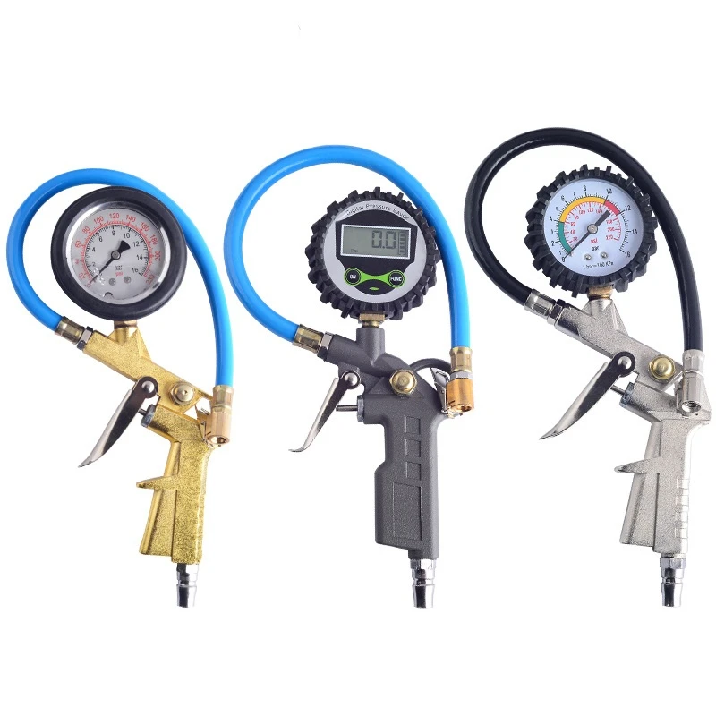 

Tire Air Pressure Inflator Gauge Digital Dial Inflated Pumps Deflated Car Repair Tools for Motorcycle Vehicle Inflation Gun