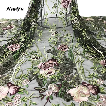 

Wholesale Soft Embroidered Luxury Sequin Fabric Colorful Lace Party Fabric
