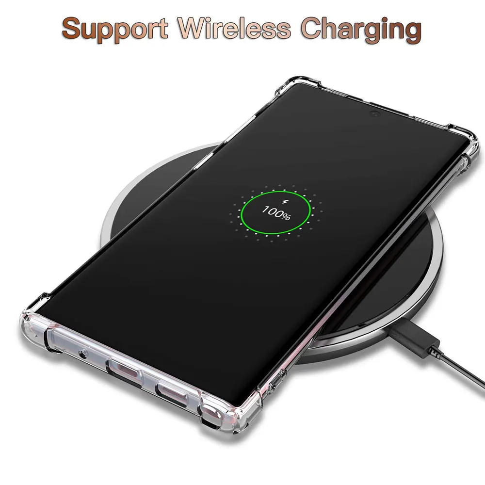 Luxury Silicone Shockproof Transparent Back Case Cover For Samsung Galaxy Note 10 Plus S10 S9 S8 Fundas Coque Phone Accessories (5)