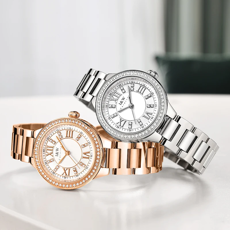 Reloj Mujer 2022 I&W CARNIVAL Brand Ladies Fashion Quartz Watch Women Luxury Dress Wristwatch Waterproof Clock Relogio Feminino