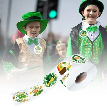 

Irish Day Green Clover Flag Beer Hat Sticker St. Patrick's Day Shamrock Decoration Window Clings Decal School Home Party Deco