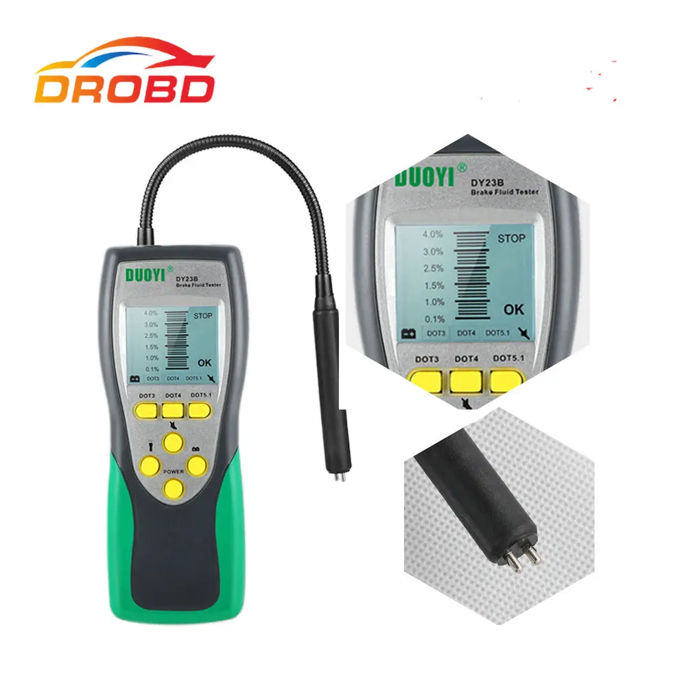 DUOYI Car Brake Fluid Tester DY23/DY23B Accurate Test Automotive Water Content Check Universal Oil Quality DOT 3/4/5 | Автомобили и