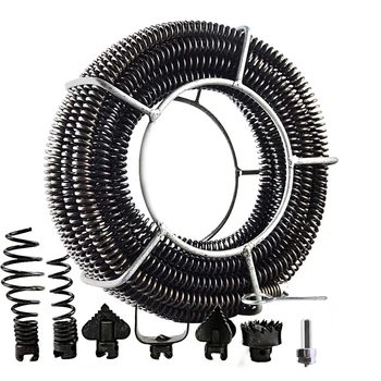 

Household Drain Pipe Dredge Extension Spring Sewer Dredge Compression Spring 15M With Connector