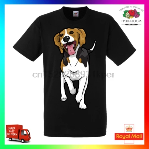 Футболка унисекс Happy Beagle футболка милая собака щенок лапа спасательный костюм